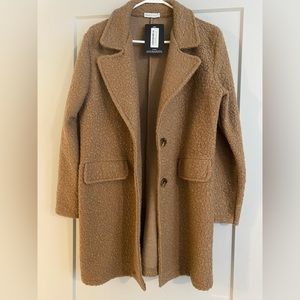 PrettyLittleThing Carmel Teddy Button Down Coat